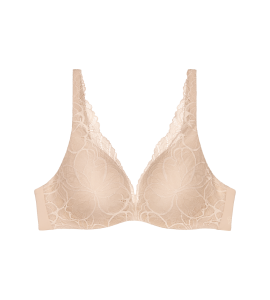 STANIK Push up BIUSTONOSZ Triumph KORONKA Body Make-Up Illusion Lace WP 85D