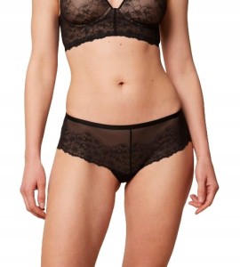 Koronkowe MAJTKI DAMSKIE figi Triumph Bright Spotlight Hipster czarne 40