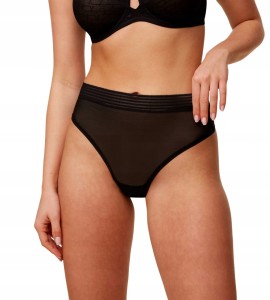 Stringi Damskie Majtki Tempting Sheer Highwaist String Czarne majtki XL