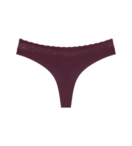 Kobiece STRINGI majtki damskie Triumph Feel of Modal String Bordowe XS 34