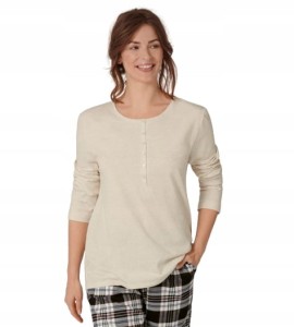 Koszula nocna damska Góra od piżamy TRIUMPH Mix Match LSL TOP Buttons 36