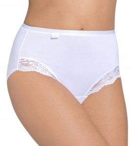 Majtki damskie Sloggi Romance Maxi Bawełniane figi damskie koronka 40 L