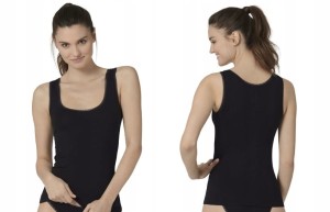 Czarne podkoszulki damskie SLOGGI GO Tank Top Podkoszulka Koszulka 2szt. XS