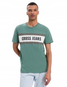 Zielona KOSZULKA MĘSKA z nadrukiem T-shirt S
