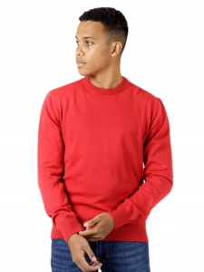 Sweter męski czerwony okrągły dekolt prezent święta Cross Jeans XL