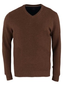 Sweter męskie REDMOND DEKOLT V-NECK BRĄZ 4XL