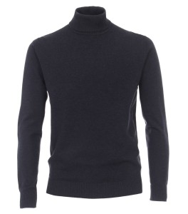 Klasyczny bawełniany MĘSKI GOLF ciepły Pullover REDMOND Granatowy XXL