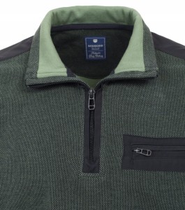 Elegancki POLAR Bawełniany Butelkowa Zieleń BLUZA MĘSKA Ocieplana Basic XXL