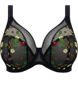 Damski Czarny Biustonosz plus size Samira Plunge Bra EL300902 Stanik 95G