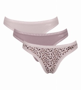 Majtki Sloggi GO Crush String C3P BAWEŁNIANE STRINGI damskie  3 szt. L 40