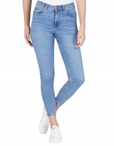 Jasne spodnie damskie jeans 7/8 Rurki CROSS JEANS Super Skinny Fit 31/30