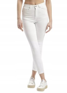 Spodnie w wysokim stanem RURKI CROSS JEANS JUDY Spodnie damskie jeans 26/30