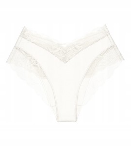 Białe MAJTKI DAMSKIE Koronkowe Figi Triumph Lift Smart Bandeau Maxi EX XL